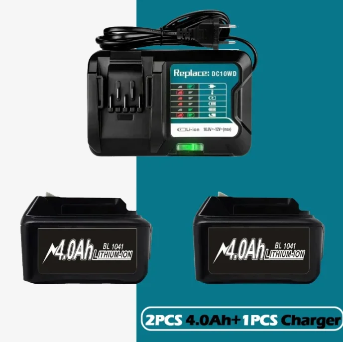 6.0Ah 12V/10.8V Lithium Battery for Makita V CXT Series Drill & Impact Driver, Rechargeable BL1040B Compatible Part Long Runtime