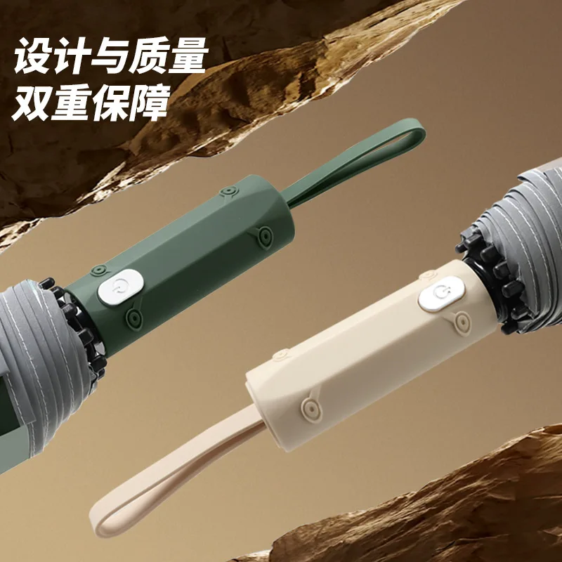 جديد التمويه الرقمية التلقائي مظلة قابلة للطي ، يندبروف قوية 10 العظام 280T تأثير القماش الشمس والمطر المظلات الرجال النساء