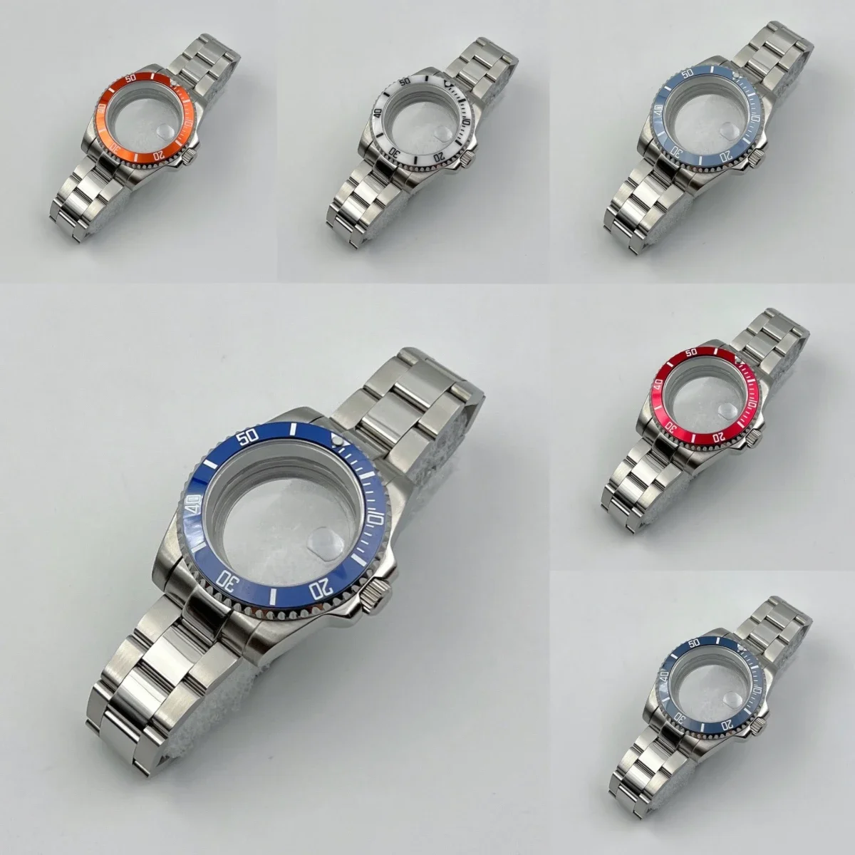 

SUB 40mm case NH35 case stainless steel strap bracelet 100m water resistant for SUB NH34/NH35/NH36 automatic movement watch