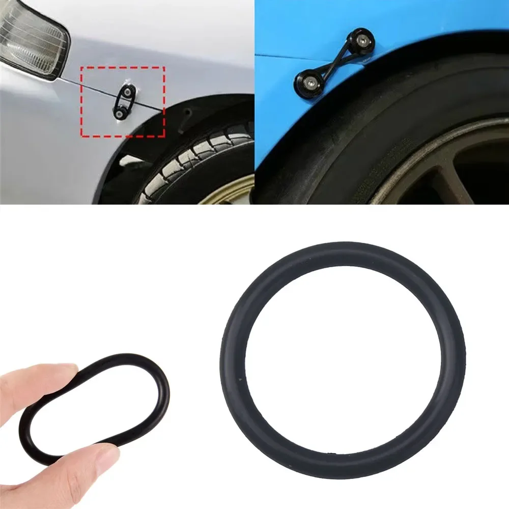 1PCS/4PCS/10PCS Black Car Bumper Quick Release Fasteners Bands O Gaskets Rubber Unicersal