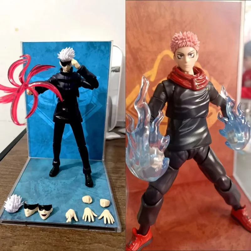 Hot Bandai Shf Jujutsu Kaisen Satoru Gojo Itadori Yuji Fushiguro Megumi Pvc Collectible Toy Decoration Anime Figure Holiday Gift