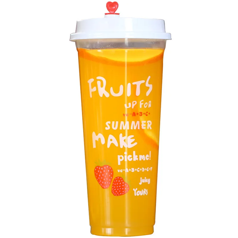 

90 caliber milk tea disposable commercial plastic juice beverage sealing cold drink cup thickened