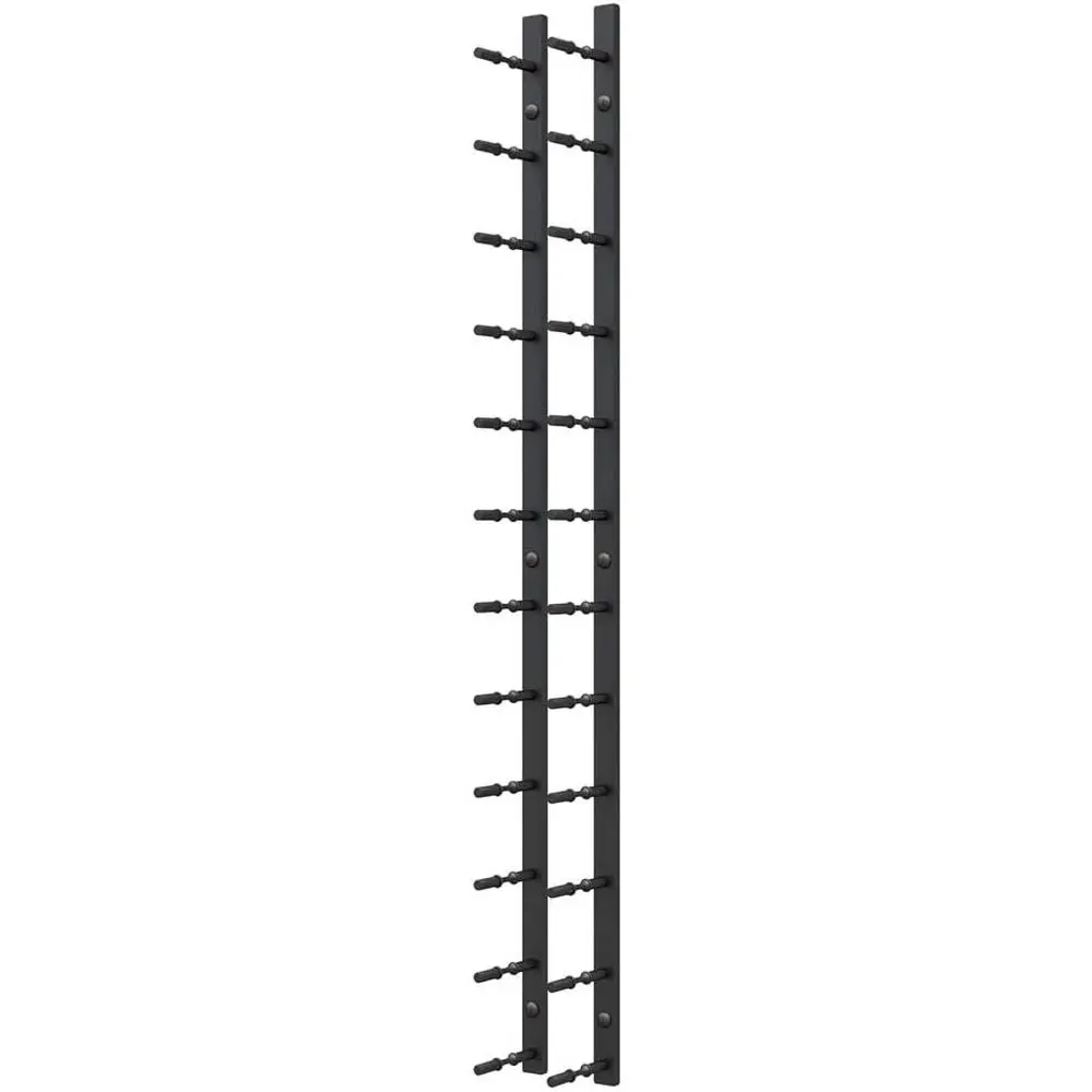 Wall Mounted Label-Out Wine Racks (4 Bottles 1 Deep, Matte Black, 12 Bottles) - Metal Wine Storage, Modern Design for Home Bar,