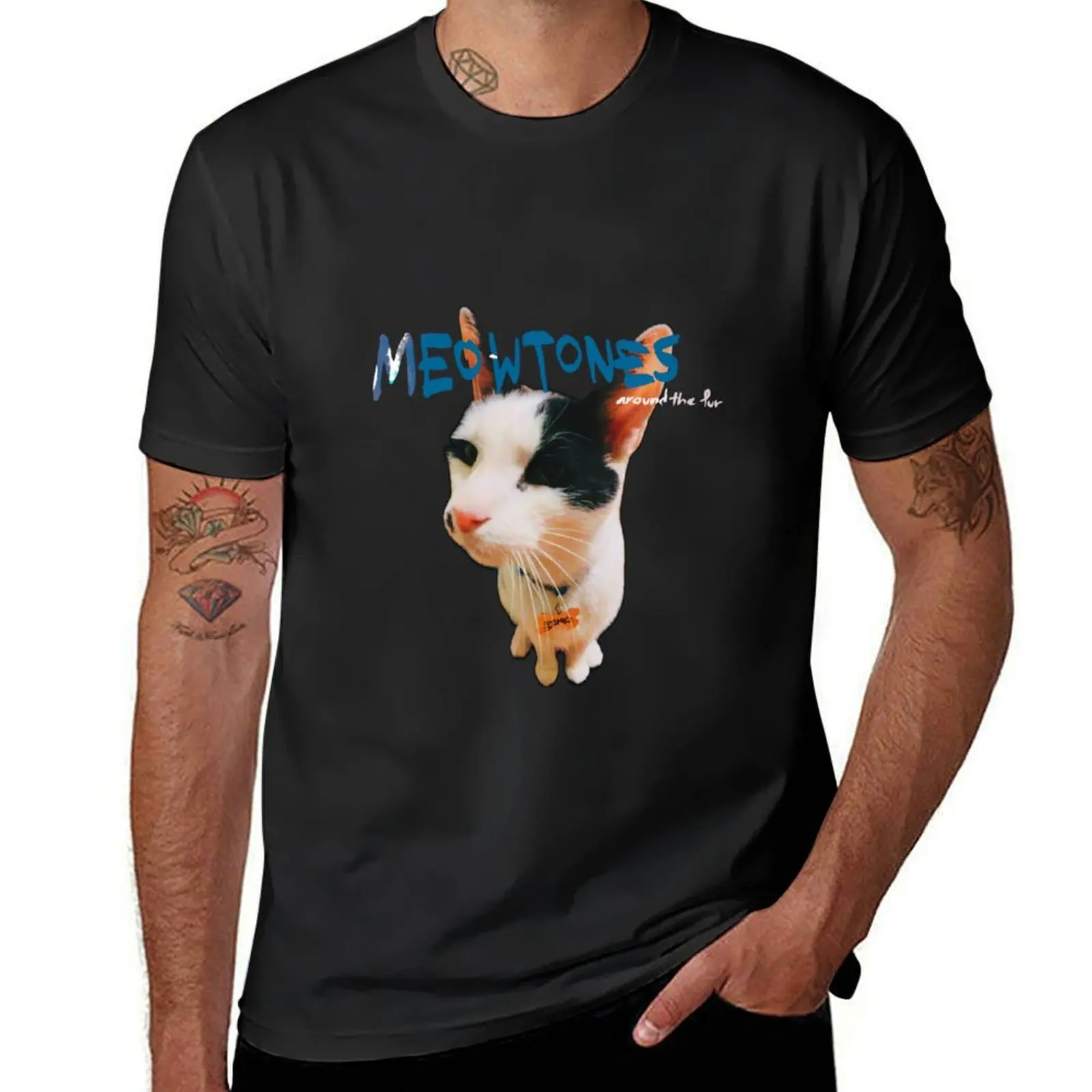 

Gomez - футболка Meow Tones, одежда в стиле хиппи, дизайнерские рубашки, футболки с графикой для мужчин