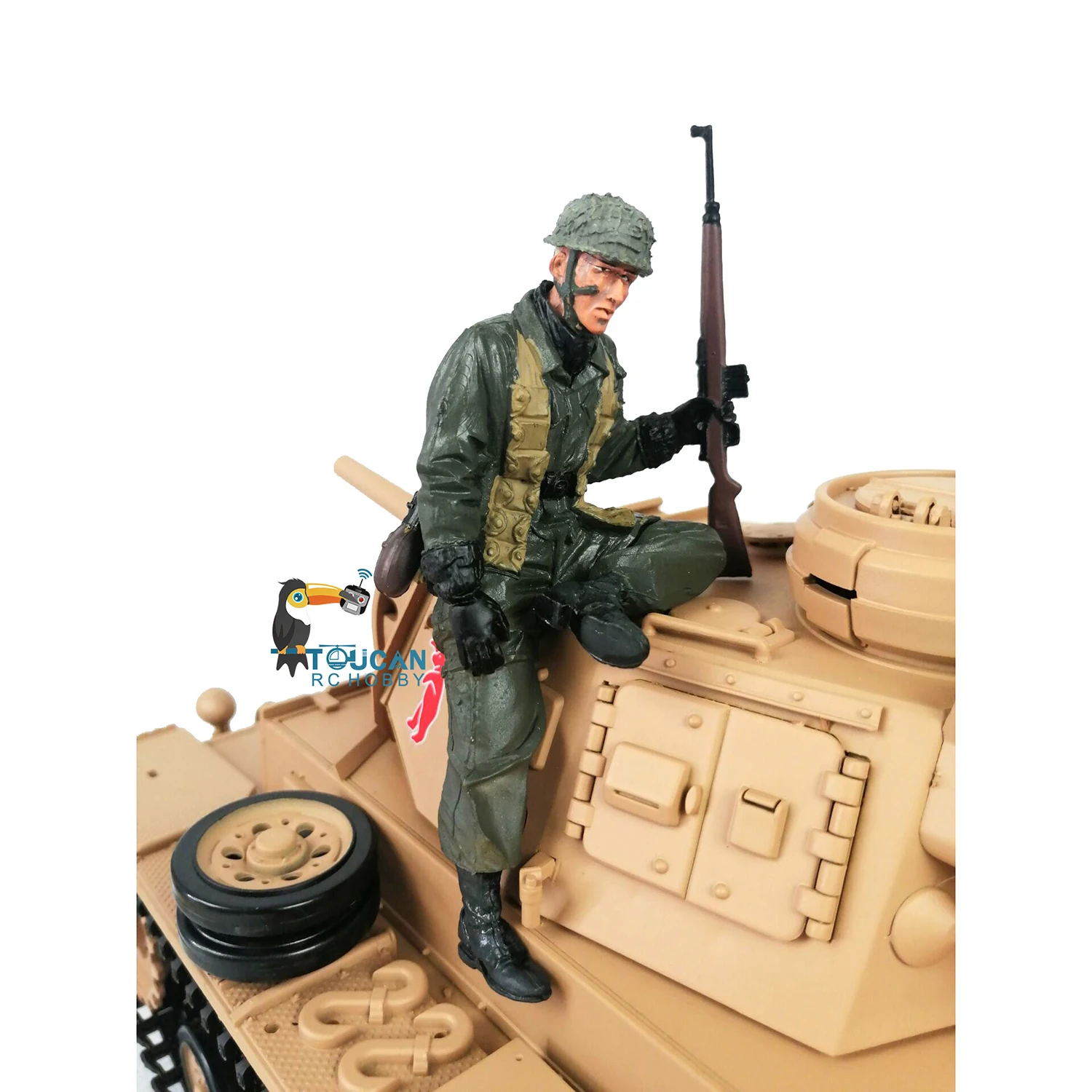 

Heng Long 1/16 RC Resin German Soldier Model Decoration Spare Parts for 1/16 Remote Control Tank Toy TH20027