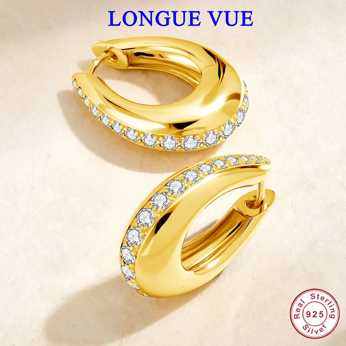 

Thick Water Drop Earrings 925 Sterling Silver Moissanite Chunky Dome Teardrop Earring for Women's Elegant Daily Party Jewelry