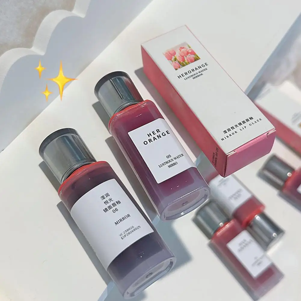 Watery Light Clear Lip Glaze Lasting Hydration Lip Gloss Glassy Mirror Lipgloss Silky Moisturizing Non Fading Liquid Lipstick