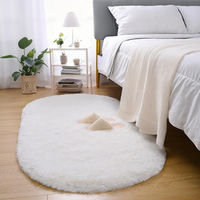 Fluffy Plush Carpet Ellipse for Children’S Bedroom Living Room Sofa Area Rugs Balcony Soft Silky Carpet Girl Room Home Decor
