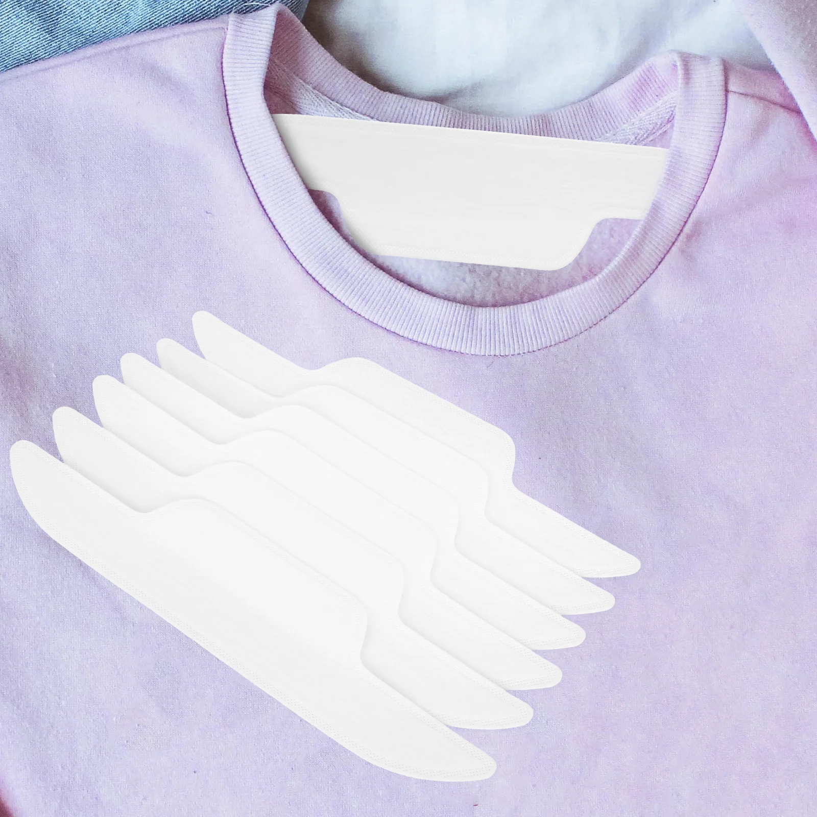 

30Pcs Collar Inner Sticker Sweat Absorption Sticker for Shirts Jackets Hats Sweat-Proof Adhesive Pad Easy Stick and Peel