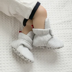 Chaussons en coton unisexe pour bébé, chaussons réglables pour bébé, chaussettes chaudes et confortables pour bébé, chaussures pour garçons et filles