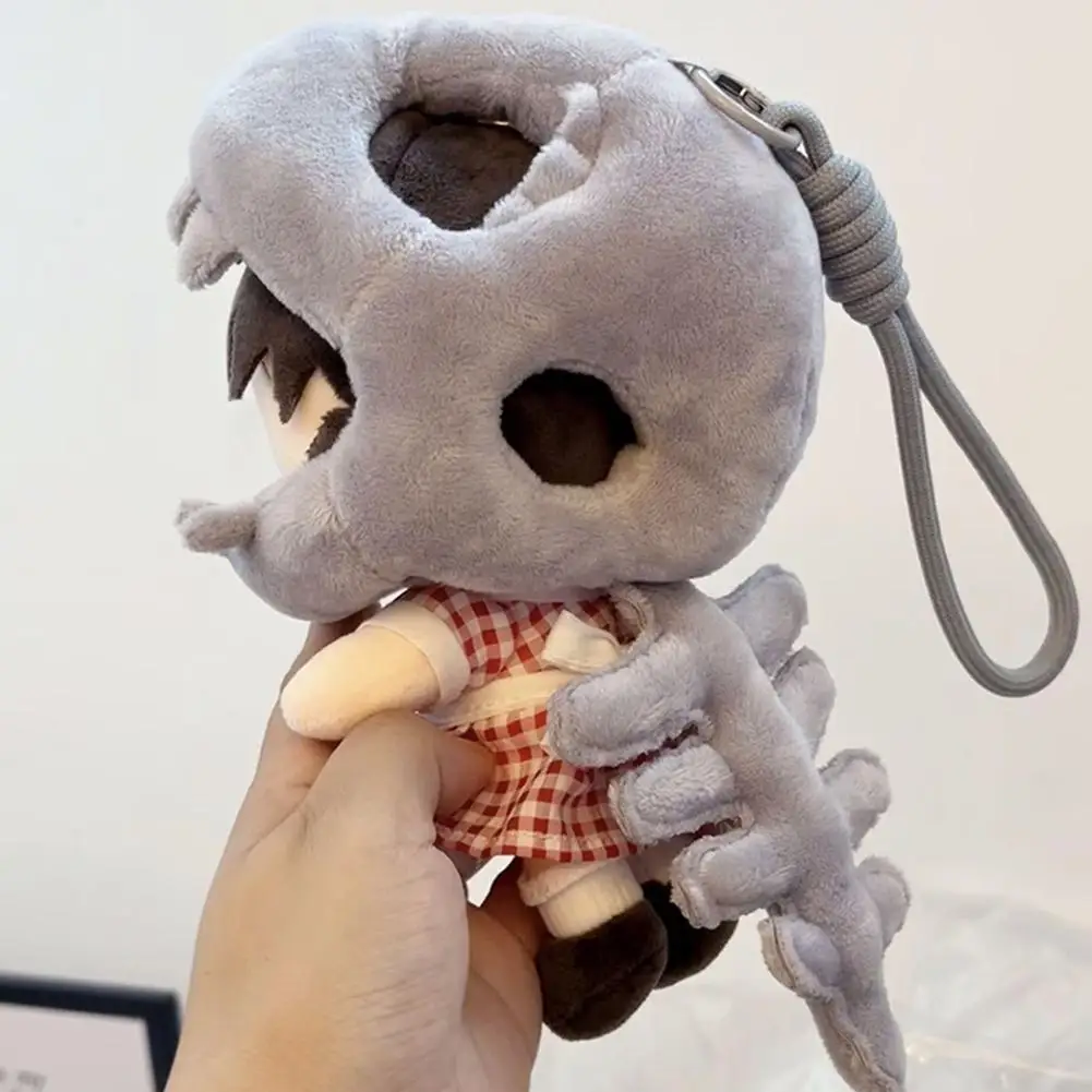 3D Dinosaur Skeleton Funny Novelty Dinosaur Skeleton Plush Doll Headgear Comfortable Soft Dinosaur Skeleton Costume Keychain