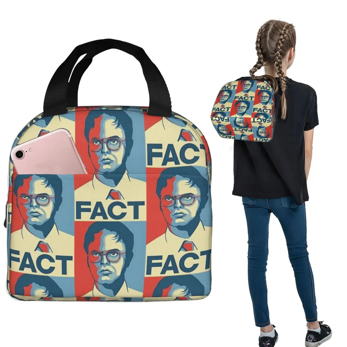 

Dwight Schrute Club Insulated Lunch Bag for Women Children Leakproof Food Boxes Thermal Lunch Box Tote