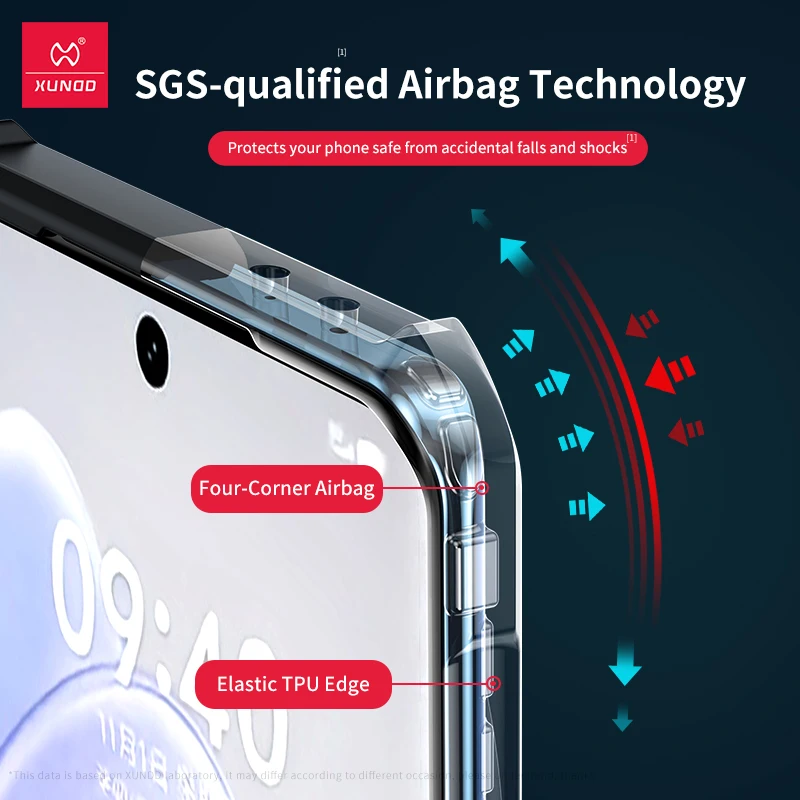 Xundd-カメラとスクリーン保護付きの携帯電話ケース,指紋防止バックカバー,エアバッグ内蔵,vivo x100 pro