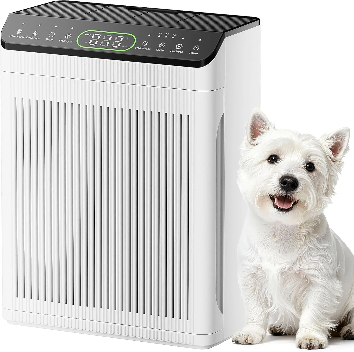 Purificador de Aire para Habitaciones Grandes de hasta 2200 pies cuadrados con Pantalla PM2.5, Modo de Sueño, Fragancia para Eliminar Olores de Humo y Polvo