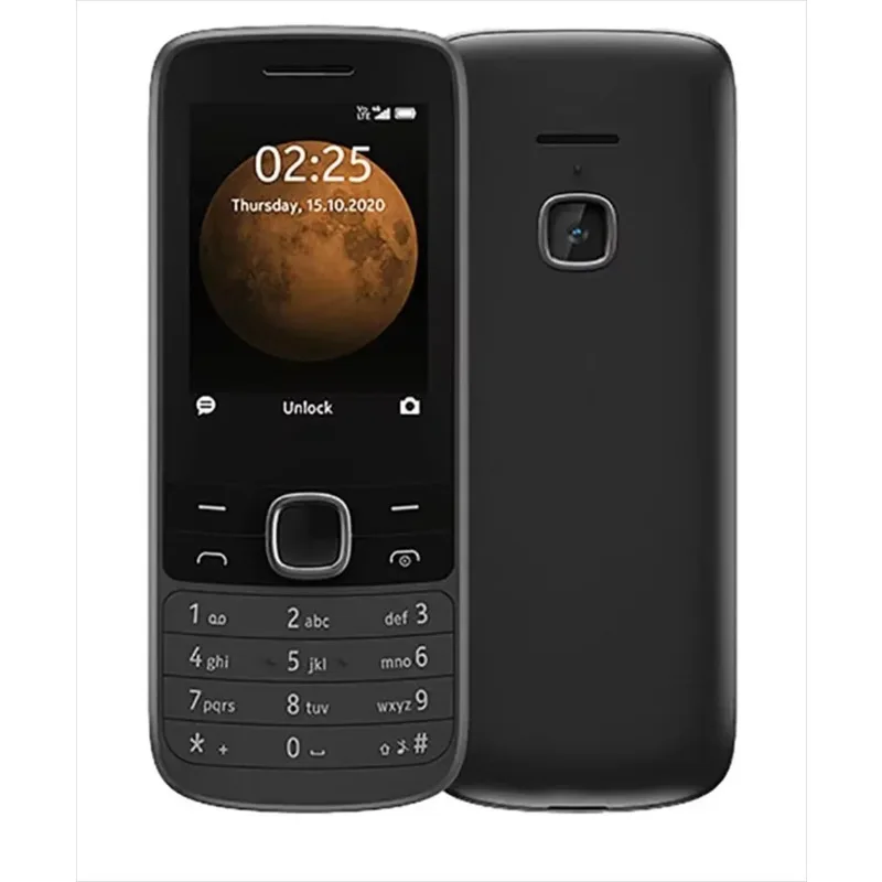 노키아 225 4G 휴대폰 2.4인치 듀얼 SIM 1150mAh 3.5mm 잭 장시간 대기 히브리어 키보드 지원 언락된 리퍼폰