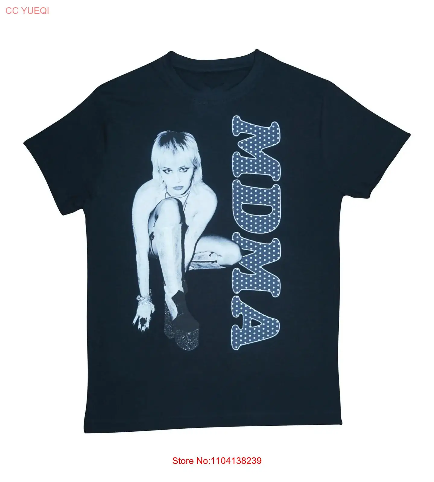 New Popular Miley Cyrus MDMA Kneeling Unisex T-Shirt Black, Fullsize