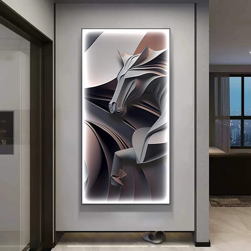 

Modern Horse LED Wall Lamps For Corridor Foyer Living Room Home Decoration Lustre Luxury Hanging Painting Lighting Mural Lights