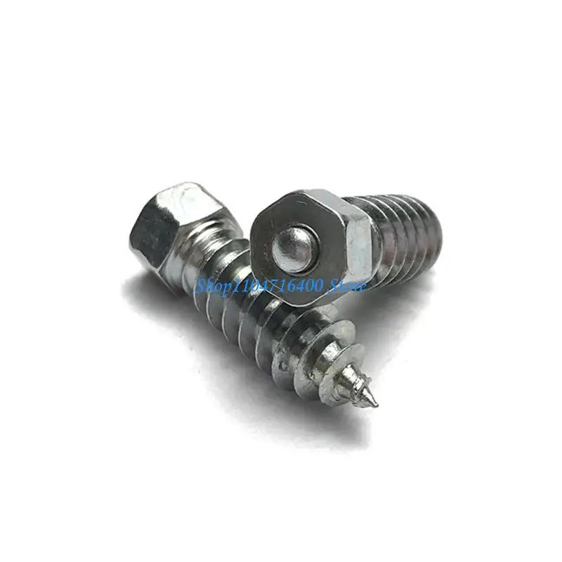y1gd (100 Pieces) 15mm Hard Alloy Screw Tire Studs – Works for Ice and Snow | Suitable for