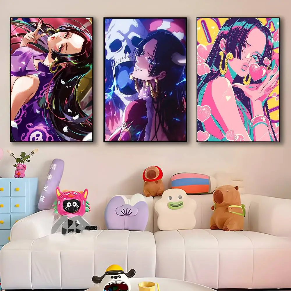 Anime Character One Piece Boa Hancock Posters HD Print Vintage Wall Art Decor for Home Study Room