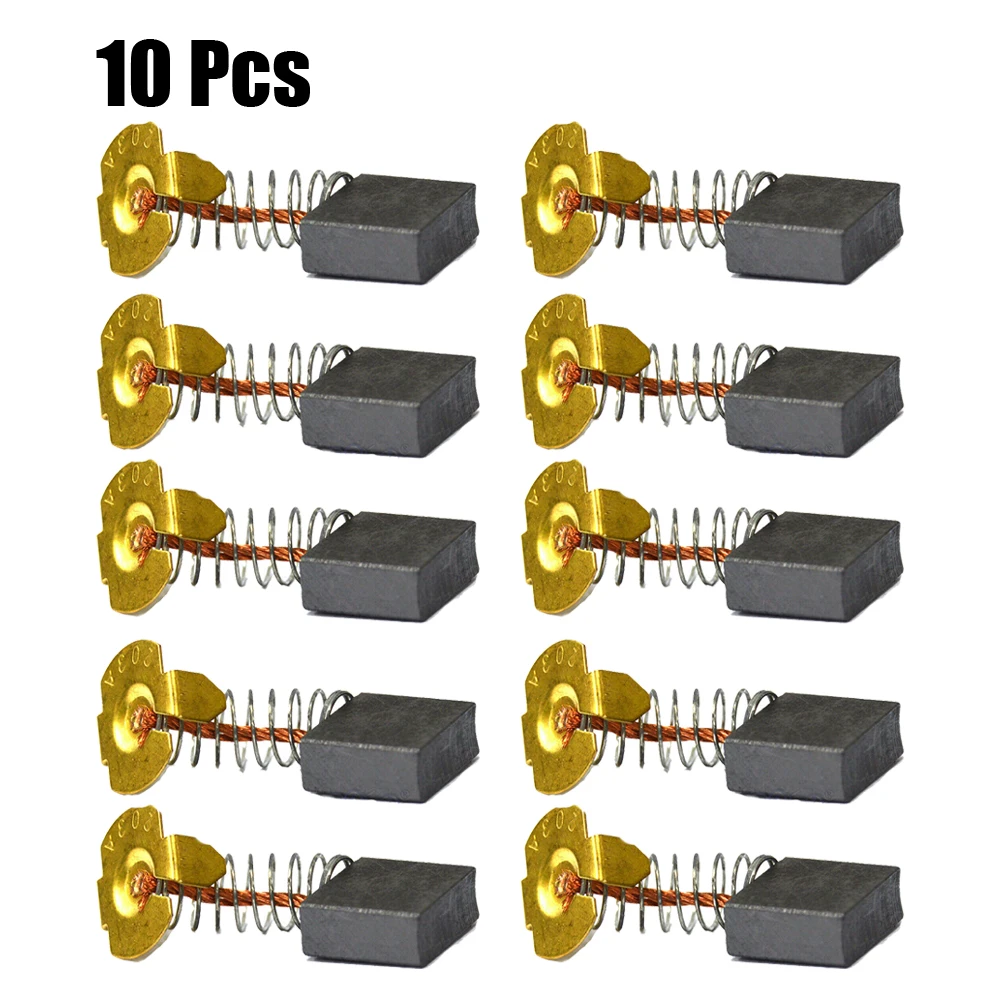 10pcs Carbon Brush Replacements For CB-204 Series Disassembly Hammer Angle Grinder Carbon Brush Power Tool Accessories
