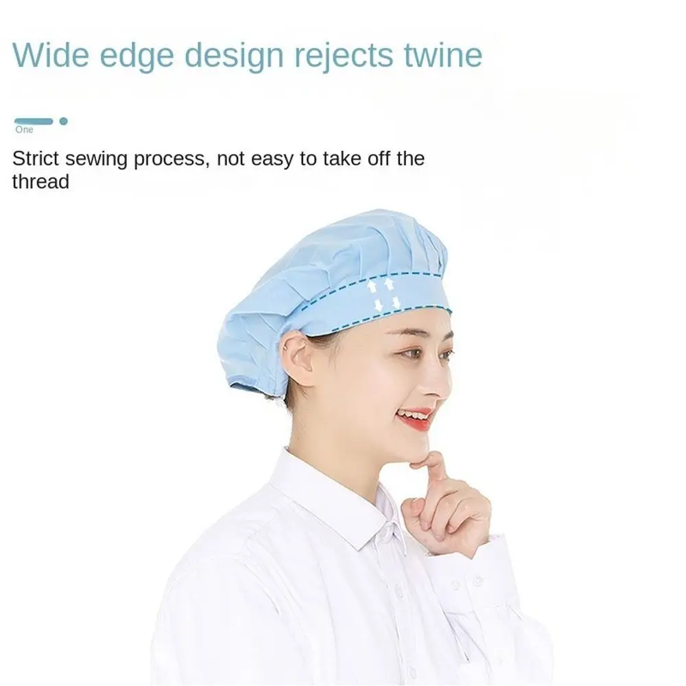 Chic Hair Nets Work Hat Work Wear Mesh Chef Hat Smoke-proof Dust Breathable Cooking Hygienic Cap Hotel Restaurants