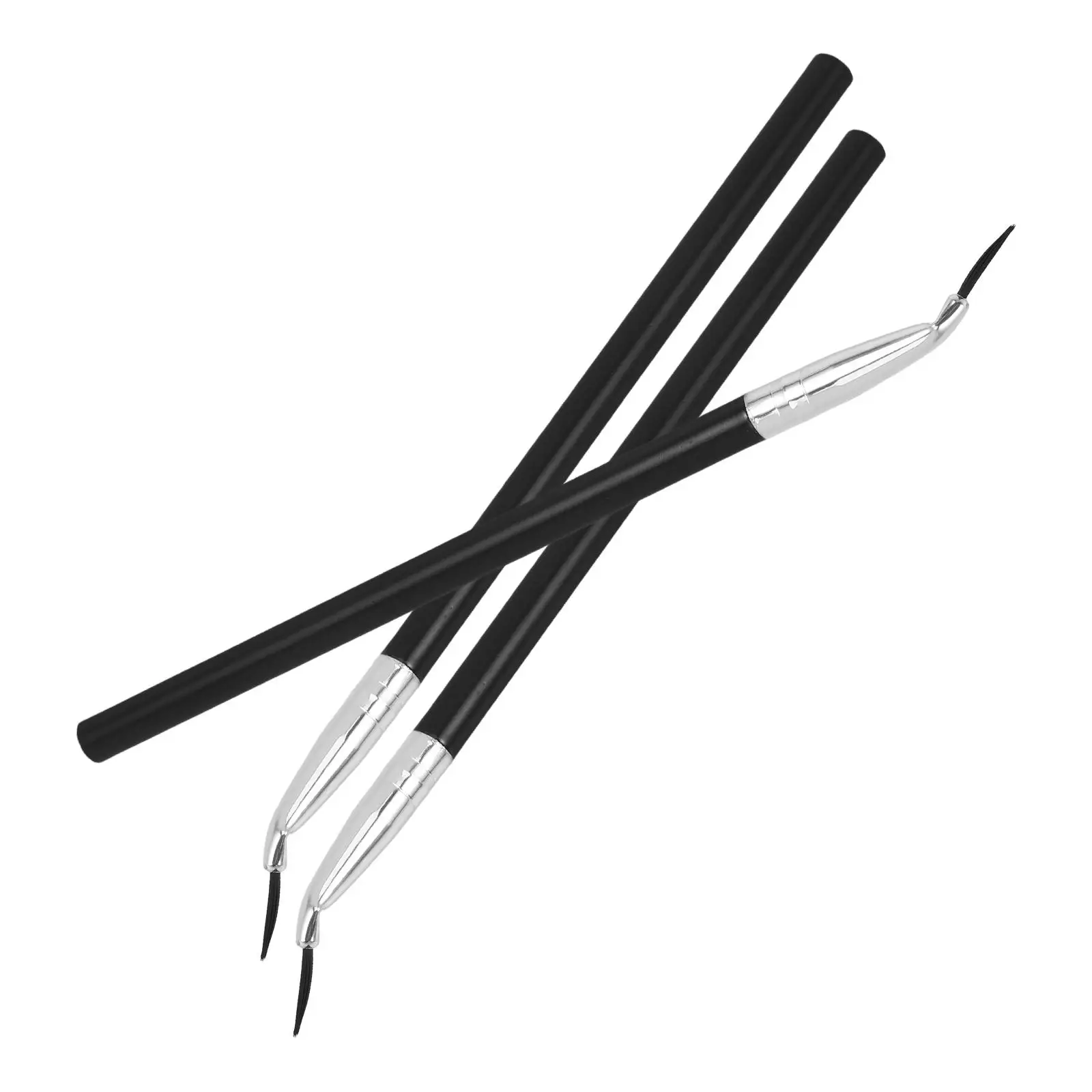 

Eyeliner Brush 3 Pcs Long Handle Angled Ultra Thin Brow Eyebrow Makeup Tool Precise Application Professional Finish