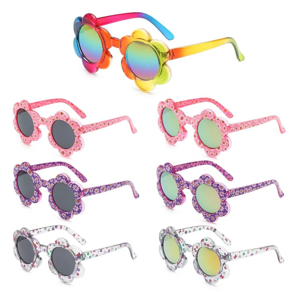 

Cute Party Favors Colorful Sunglasses for Toddler Girls Boys Round Flower Sunglasses Kids Sunglasses Flower Shaped