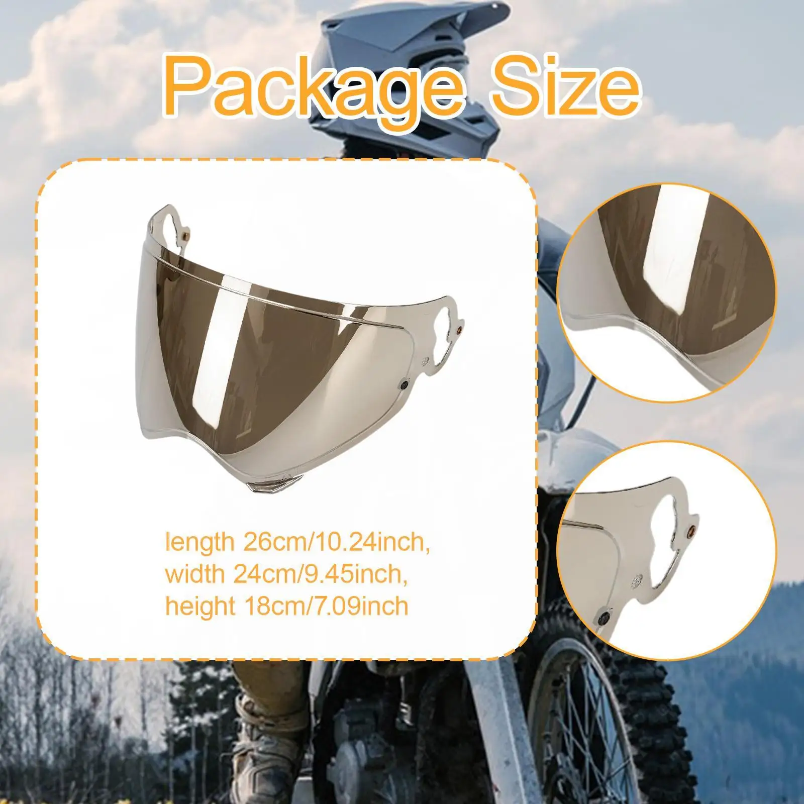 Motorradhelm-Visierlinse, praktischer, trendiger Motorrad-Windschutz für Tour x5 für Zubehör, Outdoor-Motorradfahren, Reiten
