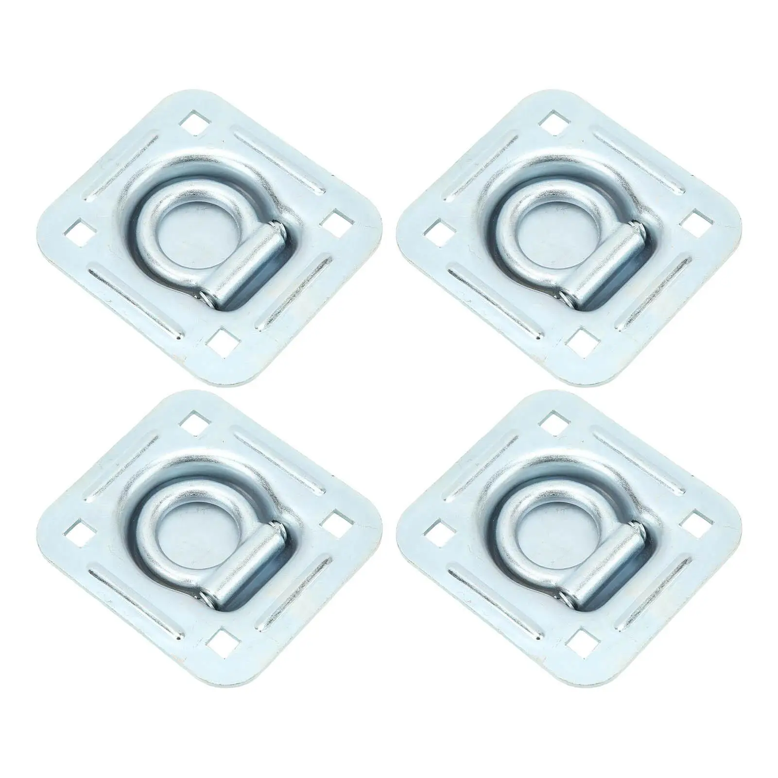 4Pcs Recessed Tie Down D Rings Heavy Duty 124x114mm Flush Mount Cargo Tie Down Anchors for vans Trailers