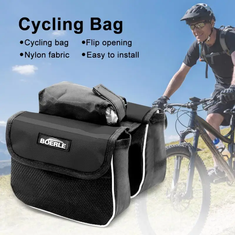 Bicycle Bag Frame Front Tube Cycling Bag MTB Moutain Road Bike Tube Mobile Phone Touchscreen Bag Outdoor Sport Accessories