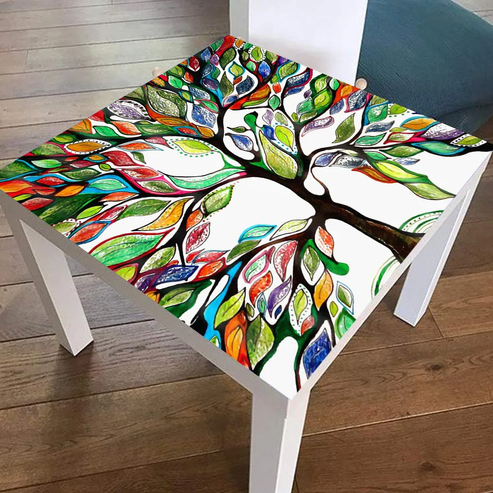 55x55CM 농촌 스타일 PVC 테이블 스티커 카페 바 자체 접착 DIY 데스크 리노베이션 데칼 방수 식탁보 커버 장식