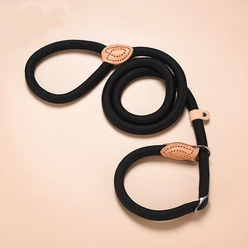 New Heavy Duty Dog Leash Slip Rope Lead Adjustable Braided Loop Collar Training Leash for Small to Medium Dogs