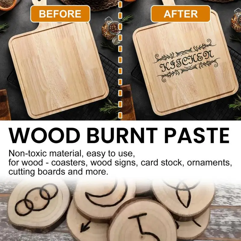 Wood Burning Paste Crafting Gel For Pyrography Creation Heat Sensitive Professional Burn Torch Gel For Artists Drawing Beginners