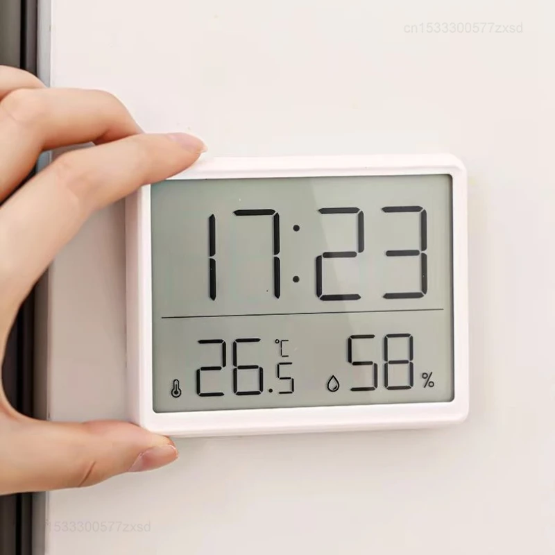 Mini Multifunction Thermometer Hygrometer Automatic Electronic Temperature Humidity Monitor Clock Monitor Wall Monitor Clock image 3