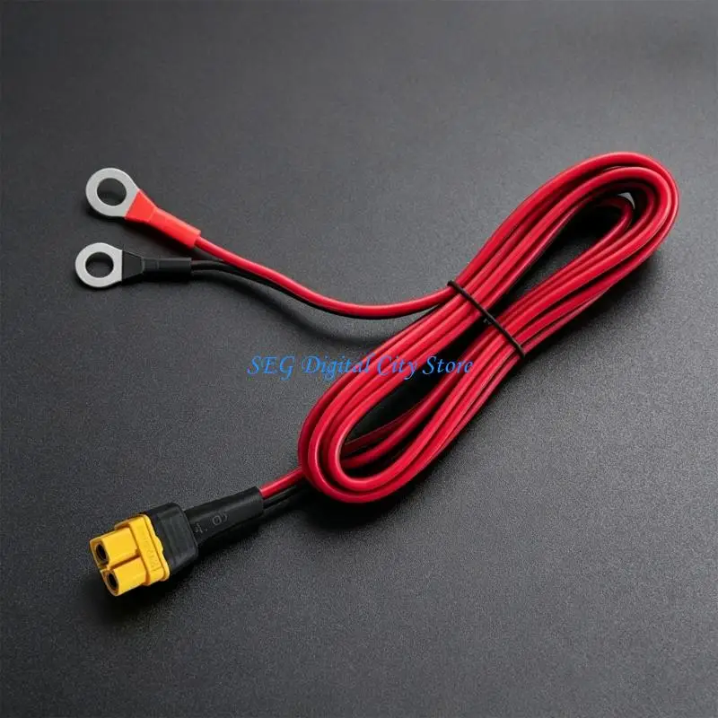 U75B Solar and FPV Battery Charging Cable with 8 mm Post Ends, Clear Polarity Two-Wire Build for Model Pack Power Use
