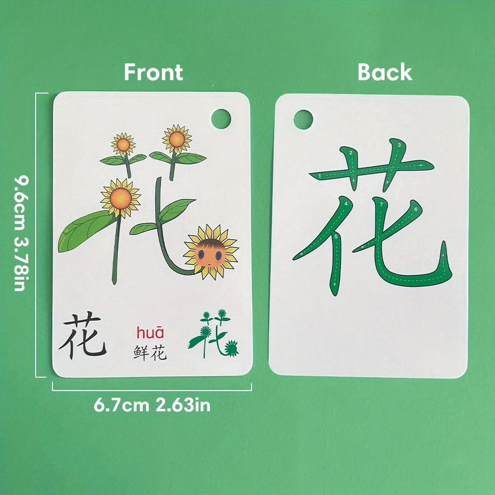 100 Chinese Hieroglyphics Cards Mandarin Chinese Learning Flashcards Characters Stroke Order Boost Vocabulary with Visual