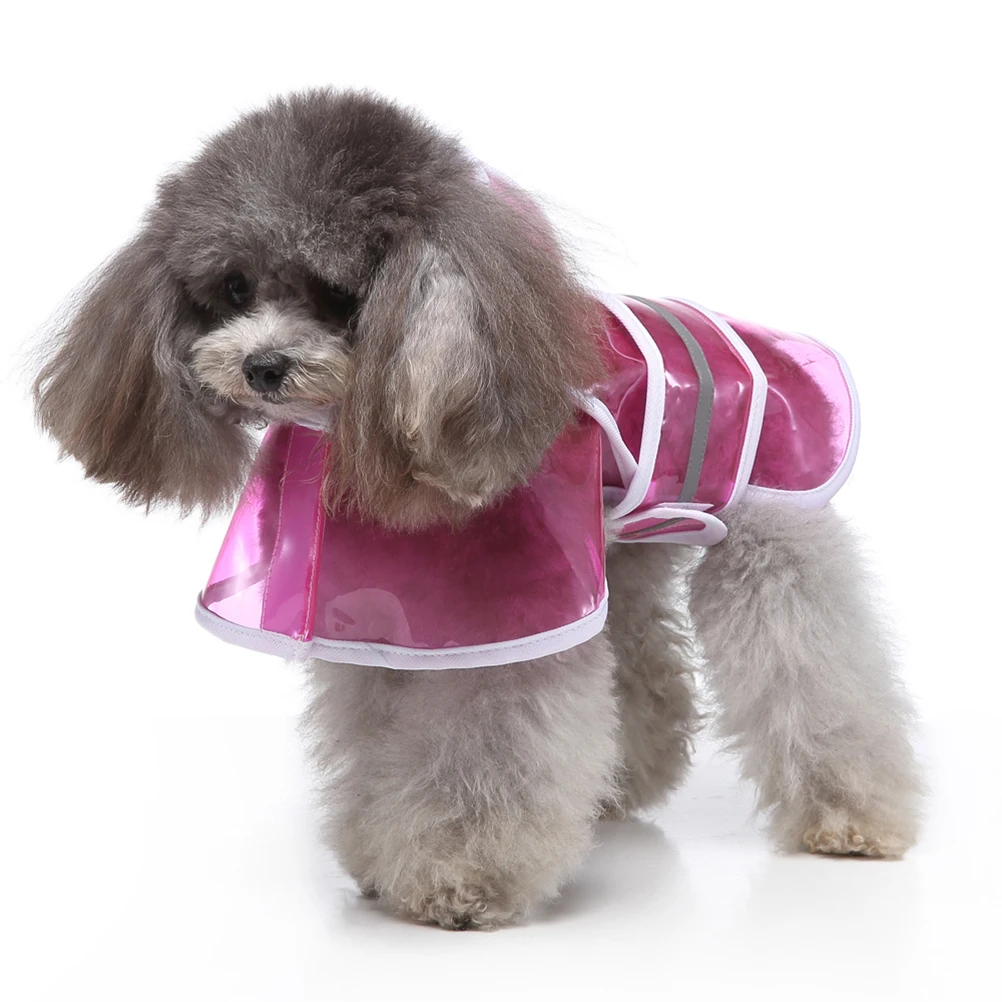 

Large Dog Raincoat Waterproof Pet Reflective Rain Jacket Coats Golden Retriever Strips Hooded Jumpsuit Adjustable