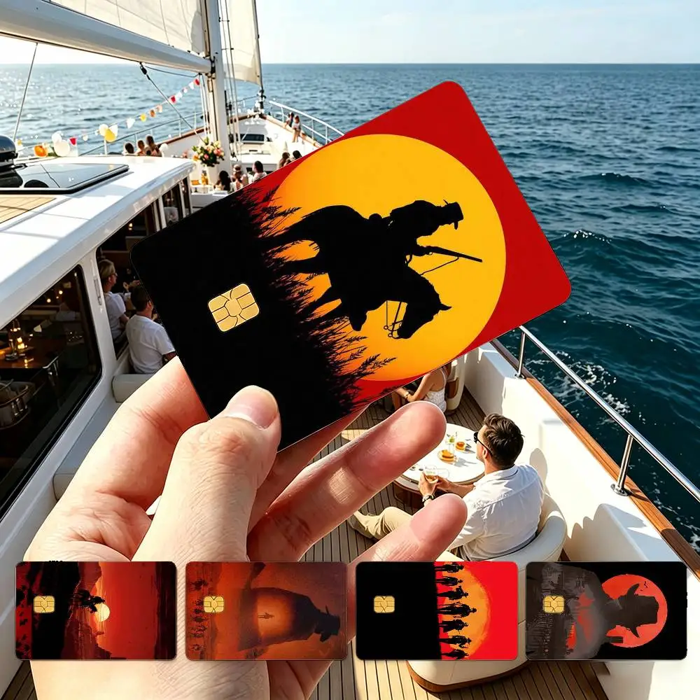 Autocollants HD pour carte de crédit Red Dead Redemption RDR 2, autocollant pour carte de jeu, petite puce, autocollant imperméable, cadeau