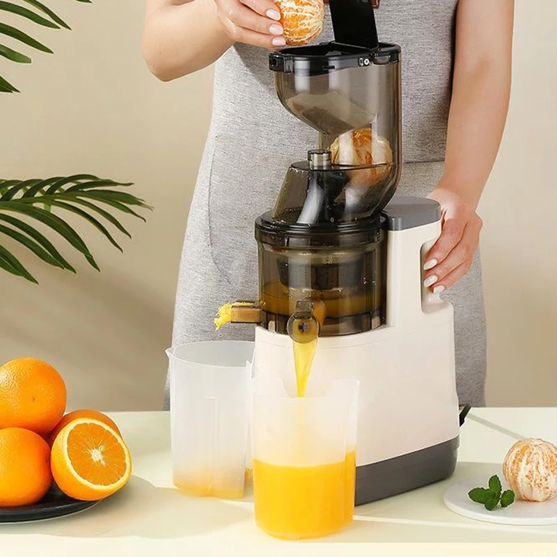 Exprimidor de gran diámetro, exprimidor completamente automático, máquina extractora de jugo de fruta