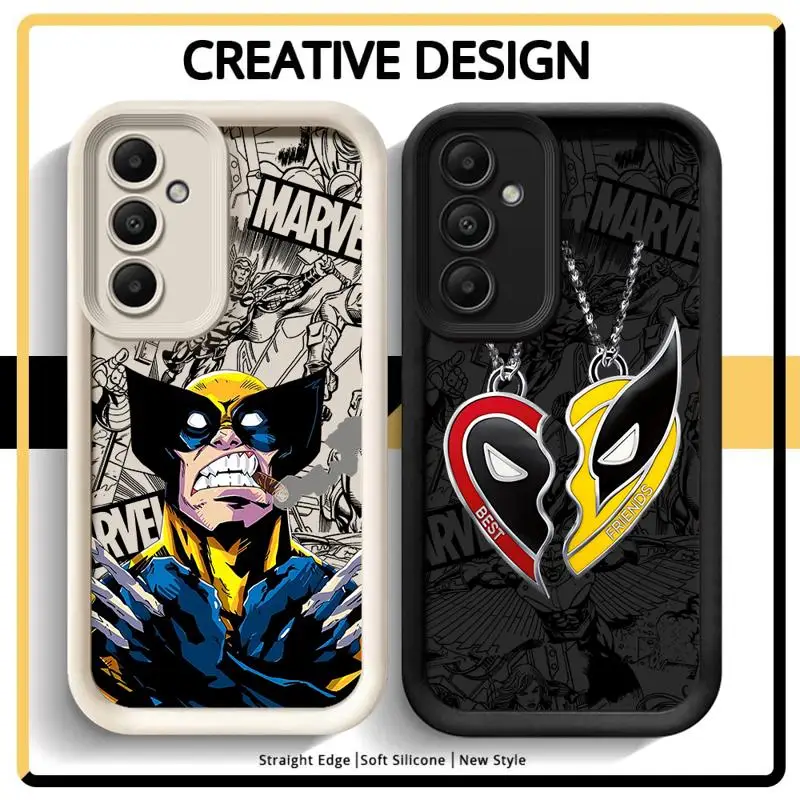 Marvel Deadpool Wolverine Phone Case for Samsung Galaxy A10s A20s A20 A30 A50 A03s A04e A04s A05 A21s A31 A51 A71 4G 5G Cover