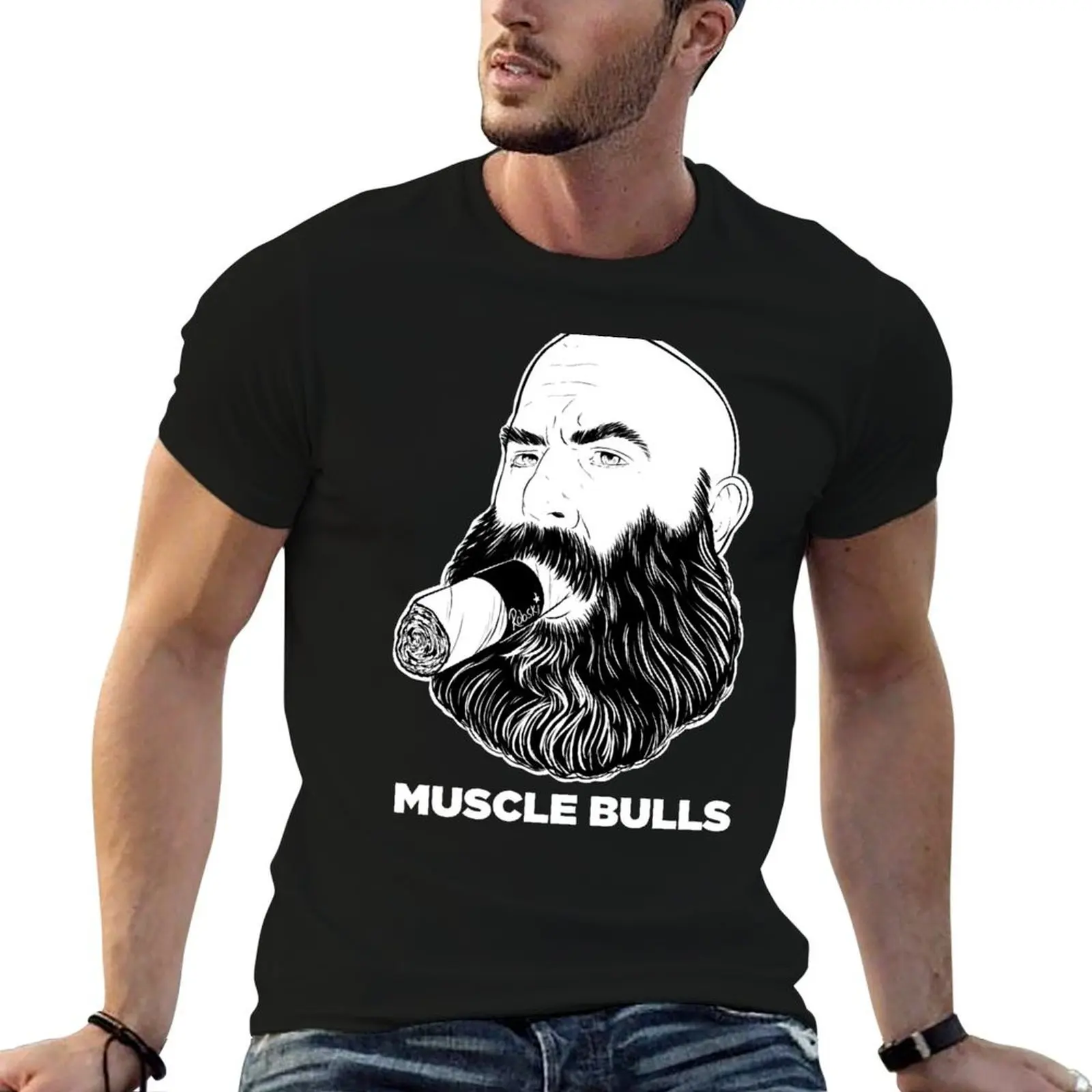 

Muscle Bull - B&W T-Shirt t shirts for man slim fit cotton t shirts high quality T-Shirt