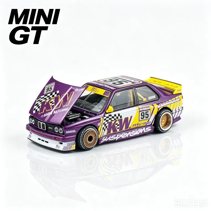 MINI GT 1:64 KAIDO 1:64 House BMW M3 E30 Works EF Car Model R33 R34 Alloy Car Model,  Adult Collectibles,Male Toys.