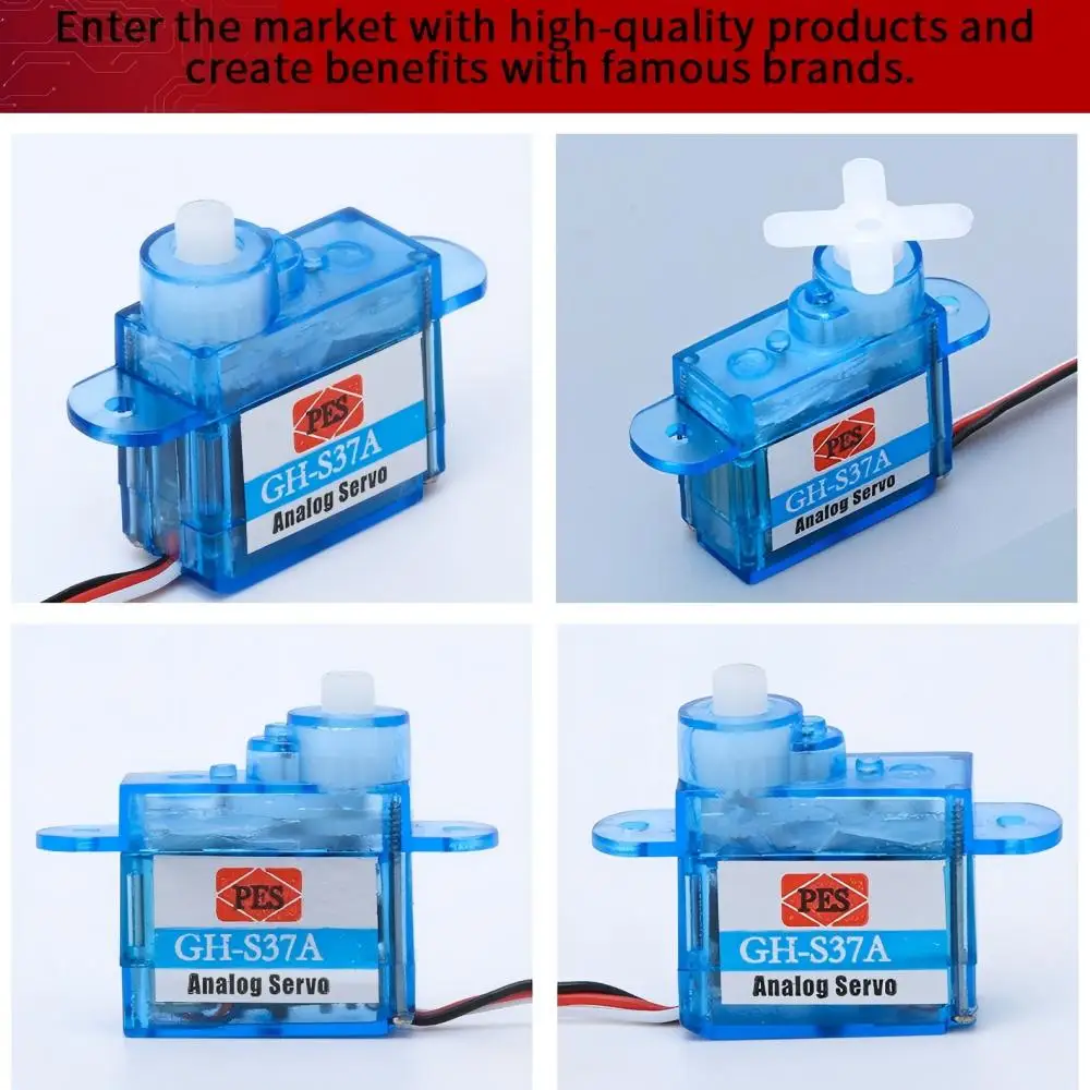 GH-S37A Micro Analog Servo 3.7g Mini Servo Motor Transparent Blue With Servo Horns Screws For RC Airplane Helicopter Car Boat