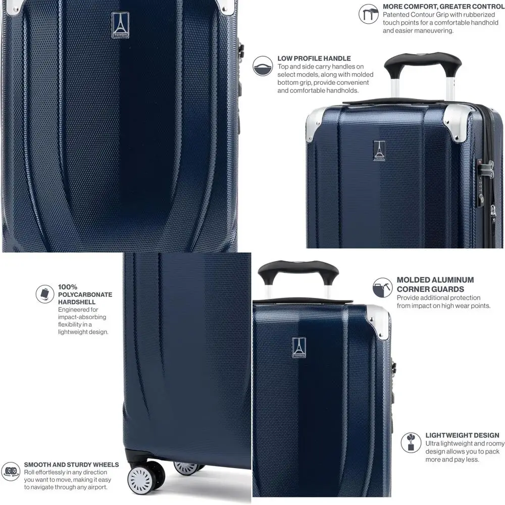 

Expandable 21 Inch Lightweight Hard Shell Spinner Suitcase, Carry On, Royal Blue