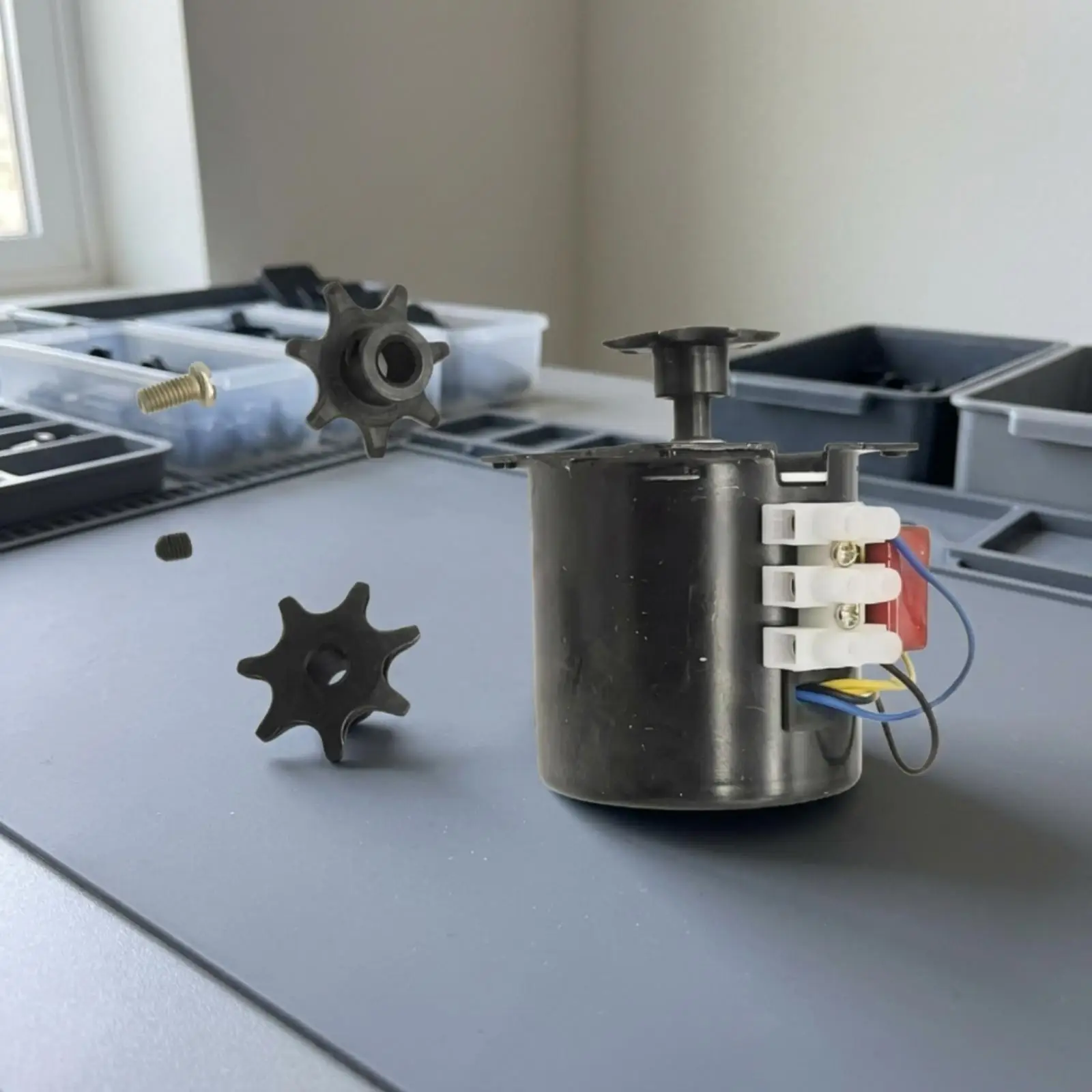 Incubator Egg-Turning Motor Black Egg-Turning Gear Set Quiet Operation