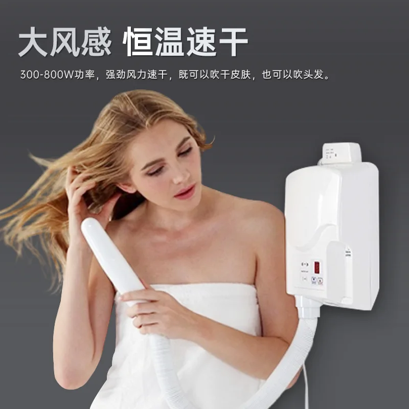 Household silent dry hair dryer thermostatic wall mounted hair dryer
