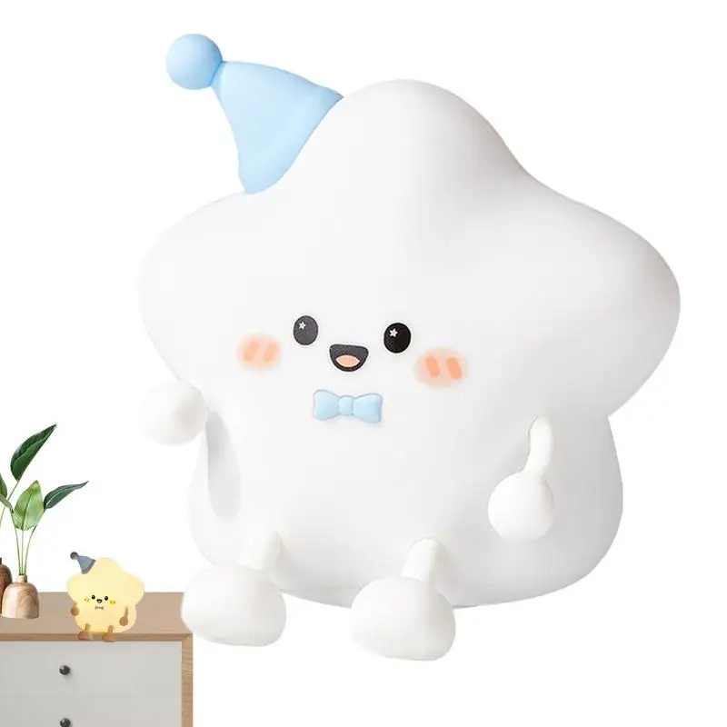 

Night Light For Kids Room USB Rechargeable Night Light Nursery Touch Lamp Night Lamp With Phone Holder Bedside Star Shape