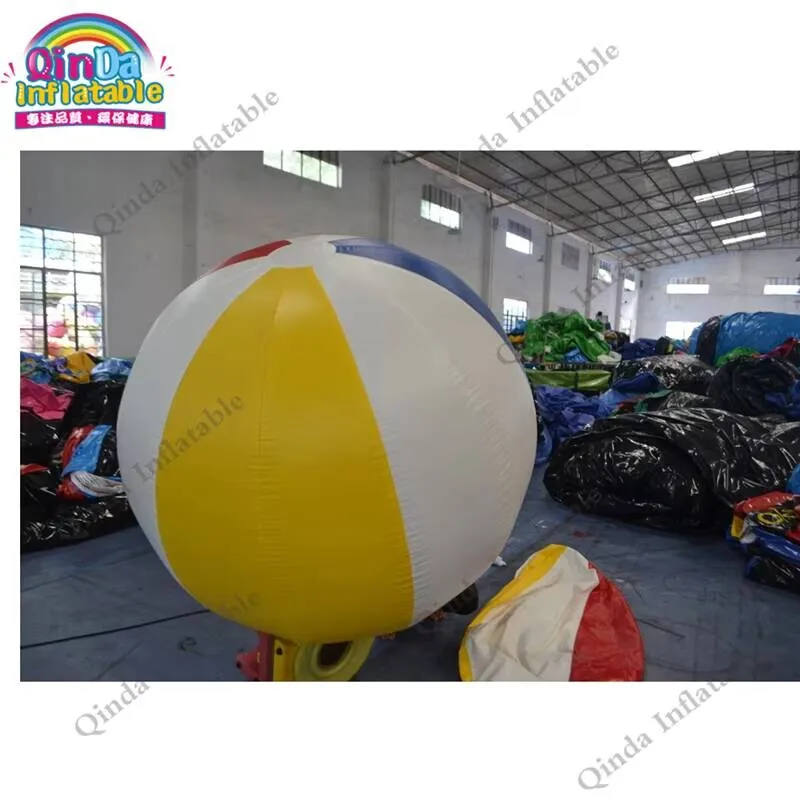 Customize 0.18Mm Pvc Yellow Helium Blimp / Inflatable Helium Balloon With Logo For Advertising