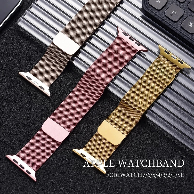 Metal Strap For Apple watch Band 45mm 41mm 38mm 42mm Magnetic Bracelet for iWatch series 7 6 SE 5 4 3 2 44mm 40mm watchband