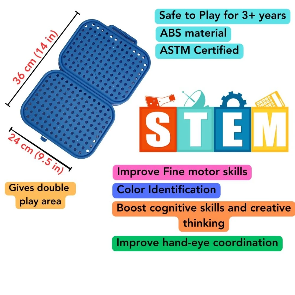 ألعاب STEM من ويزكيدز، مجموعة مثقاب وكتل بناء، لغز براغي ثلاثي الأبعاد، ألعاب تعليمية للبناء والهندسة للأطفال من الأولاد والبنات.